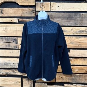 Madewell (Re)sourced Sherpa Zip-Front Jacket Deep Indigo Size Small